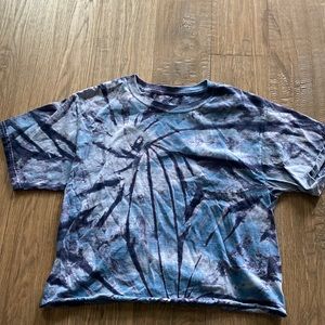 Windsor blue tie dye crop top T-shirt